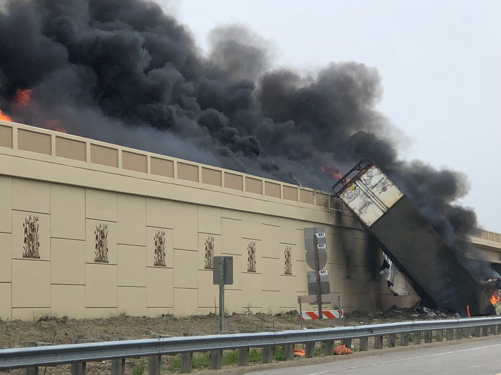 Fiery Interstate Crash